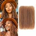 afro kinkys bulk human hair 8-28 inch afro kinky bulk 100% human hair for dreadlock extensions repair loc making twists (30#, 8 inch)
