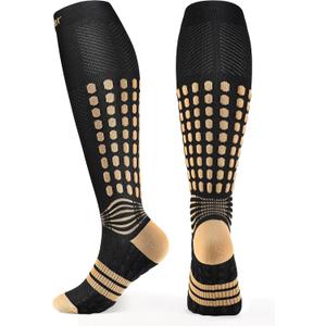 NEENCA Copper Compression Socks, Medical Graduated Socks with Patented Design for Pain Relief, Women & Men Circulation, Swelling, Travel, Pregnancy, Flight, Nurses, Running, Athletic1 Pair, 20-30mmHg, Medium
