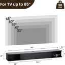 Floating TV Stand, 55" Wall Mounted TV Cabinet, Wood Media Console for TVs up to 65", Entertainment Center with Storage for Living Room, Under TVs Shelf for DVD Player, Black