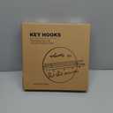 Key Holder for Wall, Key and Mail Holder Organizer with - Key Holder Wall Mount - Round Wooden Rustic Home Decor for Entryway, Mudroom, Hallway, Kitchen Office (Black)