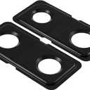 WB34K10009 WB34K10010 Drip Pans Cooktop Replacement Parts for GE Oven Double Burner Drip Pan Stainless Steel Range Cooktop Drip Bowls 16.62'' x 8'' Spectra XL44 Gas Stove Drip Pans Oven Parts 2 Pcs