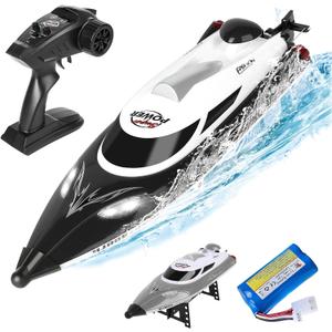 RC Boat-Remote Control Boat for Adults-High Speed 35+ KPH for Pool-Toys for Ages 8-13 (Black)