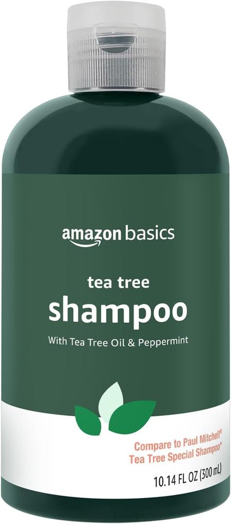 Amazon Basics Tea Tree Oil Shampoo for Hair, with Peppermint, 10.14 fl oz, Pack of 1