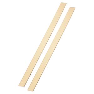 uxcell 2 Pcs H62 Brass Flat Bar Stock, 0.1"x0.75"x12" Square Metal Solid Brass Bars for Knife Making DIY Handicrafts Architectural Decoration Industry Thermal Conductivity