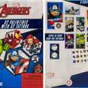 International Greetings 32 Count School Valentines Day Illustrated Cards with Matching Stickers or Tattoos (Avengers)