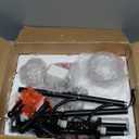 Black Floor Lamp for Living Room,Tall Standing Lamp Dimmable Tree Floor Lamps with 3 Rotatable Lights Glass Shade 66.5'' Modern Corner Lamp for Bedroom Office(3LED Bulbs Included)