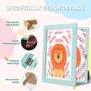 ABCHIOPQ 4 Pack Blue Kids Art Frame, 8.5x11 Front Opening Wood Kid Artwork Frames Changeable, Wallmounted or Standing Children Art Frame with Mat, Holds 150 Pcs, Drawing Display Storage Frames