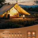 Brightown LED Outdoor String Light, 109 Feet Patio Lights with 52 Edison Shatterproof Bulbs(2 Spare), UL Listed Waterproof Outside Lights for Backyard Balcony Party Xmas Decor, E12 Base, Connectable (Black)