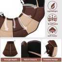 Dog Cone - Soft Cone for Dogs to Stop Licking, Pet E-Collar Alternative After Surgery, Adjustable Pet Recovery Collar for Wound Healing, Brown Large