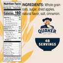 Quaker Instant Oatmeal, Apples and Cinnamon, Individual Packets (48 Count of 1.51 oz Packets), 72.48 oz (EXP 02/19/27)