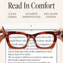 CCVOO Stylish Reading Glasses for Women, Stylish Eyeglasses, Blue Light Readers, Cheaters, +2.50