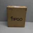 TIPGO Small Metal Trash Can, 2.1 Gallon Slim Trash Can for Bathroom, Wastebasket Garbage Bin for Bedroom, Office, Kitchen, Under Sink (Cream)