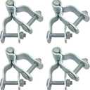 1-3/8" Chain Link Fence Gate Post Hinge, Galvanized Fence4pcs for 32mm Pipe Panel Frames, Male and Female Hing Carbon Steel Max Load 220lb Fit 1 "
