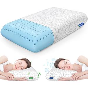 Memory Foam Pillows, Bed Pillow for Side,Back and Stomach Sleepers,Neck Pillow for Sleeping with Removable and Machine Washable Cover, Standard Size (1 Pack) 7.09*7.09*16.14