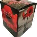 Amaryllis Red Lion Growing Kit. Includes: Big Red Lion Bulb, Plastic Pot and Saucer, and Professional Growing Medium