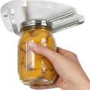 Upgraded Under Cabinet Jar Opener: One-Hand Jar & Can Opener for Stubborn Lids, Easier Grip for Tight Lids, Stainless Steel Teeth