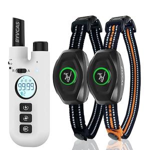 2 in 1 Bark Collar with Remote, Shock Collar for 2 Large Medium Small Dogs(15-120lbs), Anti Barking Dog Training Collar, IP67 Waterproof, Beep/Shock/Vibration(0-99)