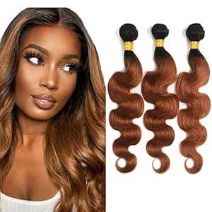 Fabimiya Bundles Human Hair 08 10 12 Inch Body Wave Omber Chocolate Brown 30 Human Hair Bundles 12A Unprocessed Brazilian Virgin Hair Quick Weave Bundles for Black Women