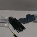 Bakulyor 50pcs Green Artificial Turf Stakes Staples + 50pcs Buffer Washer, 6 Inch 11 Gauge Landscape Staples, Galvanized Lawn Spikes, Heavy Duty Yard Ground Pin for Grass Weed Barrier Sod Fabric