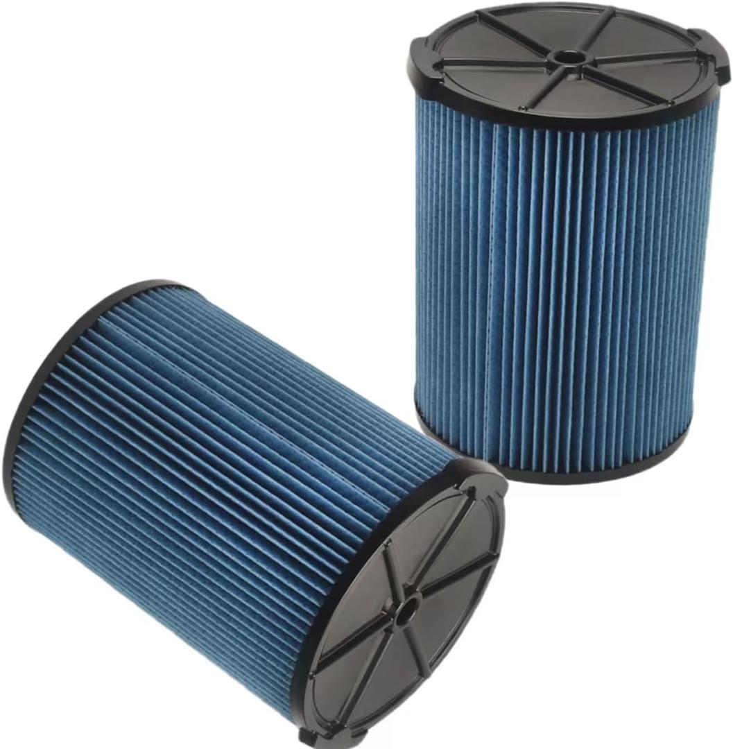 2 Pack VF5000 Replacement Filter for Ridgid Shop Vac Filte, for 5-20 Gallons and Larger Vacuum ridgid shop vac filter,Wet Dry Vacuum filter for Ridgid shop vac filters