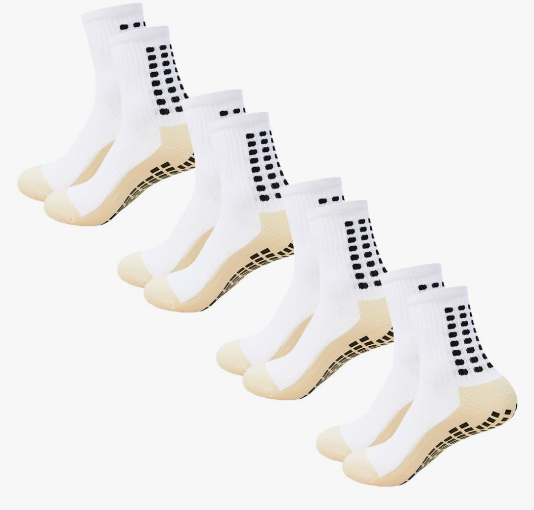 fjberrtsat Men's Socks Soccer Non Skid Ball Football Socks Anti-Slip Athletic Non Slip Pads for Basketball Sports Sock