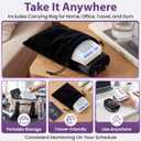 Blood Pressure Monitor for Home Use with Large Upper Arm Cuff - Automatic Talking Pulse and BP Machine with 240 Memory Recalls for 3 Users - Carrying Bag and Batteries Included, Backlit Digital LCD