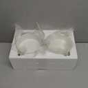 Raised Ceramic Dog Bowl Set - Elevated Double Dishes with Stainless Steel Stand - Food and Water Bowls for Small Dogs and Indoor Cats - Each Holds 1.6 Cups (10.8 fl oz) - White