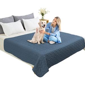 Ameritex Pet Bed Cover Dog Bed Blanket for Sofa and Furniture Waterproof New Pattern Design (82x120 Inch (Pack of 1), Navyblue)