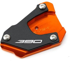 CNC Motorcycle Kickstand Pad Compatible with 2023 390 ADVENTURE 390ADVENTURE 390ADV 2024 Duk 390 Foot Side Stand Extension Pad (Orange)