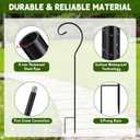 Hicarer 18 Pcs Shepherds Hooks for Outdoor 25 Inch 1/3 Bird Feeder Pole Rust Resistant Steel Shepard Hooks for Wedding Garden Bird Feeders Hanging Lanterns Solar Outdoor Lights