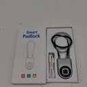 eLinkSmart Fingerprint Cable Lock, 6" Long Shackle Small Keyless Biometric Waterproof Bluetooth Smart Padlock for Gate Outdoor Fence Fridge Gym Locker Cabinet Gun Pool Yard Pantry Helmet Ski - Silver