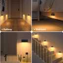 WILLED Rechargeable Night Light, Wireless Stair Lights Indoor, Warm White Motion Sensor Light Indoor, Stick-Anywhere, Battery Powered Night Light for Hallway, Stairway, Bathroom, Bedroom, 3 Pack