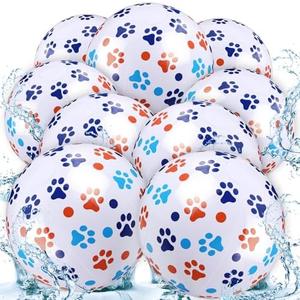 Vertintong 10 Pack Blue Dog Paw Beach Ball 8.5 in Inflatable Beach Balls Bulk for Kids & Adults Cartoon Swimming Pool Toys Pool Party Favors for Birthday Summer Outdoor
