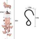 Dachshund Wind Chimes - Christmas Decorations,Garden Gifts for Women,Patio & Nursery, Memorial Day Gifts for Mom/Wife/Daughter, Whimsical Yard Decorations with Soothing Tones
