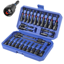 WORKPRO 27 PCS Magnetic Nut Driver Set, Impact Drill Driver Bit 1/4" Hex Shank, SAE & Metric Cr-V Steel Power Nut Drivers with Quick-release Extensions, Impact Socket Adapters, Bit Holder and Toolbox