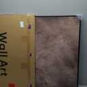 Framed Neutral Brown Abstract Canvas Wall Art for Living Room, 30x30 In