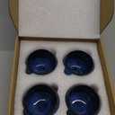 MQjzsh Chinese Japanese Traditional Ceramic Tea Cups, Mini Ceramic Kung Fu Tea Cups, Mate Cup Set, Tea, Espresso, 4-Piece Set for Home, Outdoor and Office (B)