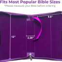 DEHITE Bible Cases for Woman Leather Bible Covers for Women Carrying Bag for Woman Pen Slots Zippered Pocket Premium Faux Leather Holder Christian Floral Accessories