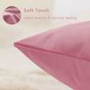 QUORGVES Pink Velvet Pillow Covers 20x20 Inch Set of 2, Soft Solid Decorative Square Throw Pillow Covers, Decor Cushion Covers for Bed Sofa Couch Bedroom Living Room