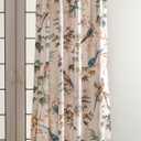 Maison d' Hermine Curtains for living room 100% Cotton 124 inch length One Panel Light Filtering Toile Curtains for Bedroom Windows with rod and loop Pockets Drapes (Savana Jouy Beige, 50"W x 124"L)