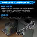WPW10340542 Dishwasher Center Wash Arm Manifold Support compatible with Whirlpool KitchenAid Kenmore Manifold Arm Support WDT730PAHW0 WDT780SAEM0 Replace W10380275 AP6019913 2311037