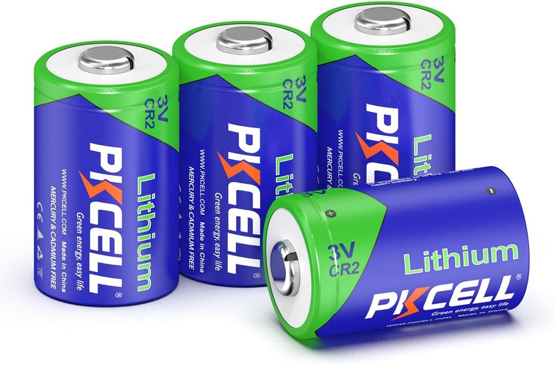 PKCELL CR2 Lithium Batteries 3V 850 mAh for Sensor, Pack of 4