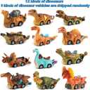 6 Pack Jumbo Eggs with Dinosaur Pull Back Cars Toys Inside for Kids Boys Toddlers Easter Basket Stuffers Party Favors Easter Egg Fillers
