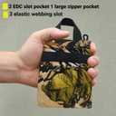 EDC Pocket Organizer,Multipurpose Pocket Pouch with Zipper and Strap,3 Tool Slots with 6 Pocket Storage EDC Gear,Pen,Notebook,Small EDC Pouch for Men