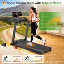 Upgrade Walking Pad with 15% Incline, 3.5HP Treadmill with Handle Bar, 0.6-8.7MPH Foldable Walk Pad for Small Home Office, Quiet Treadmill Running Machine, LED Display, 300/350/400LBS Capacity