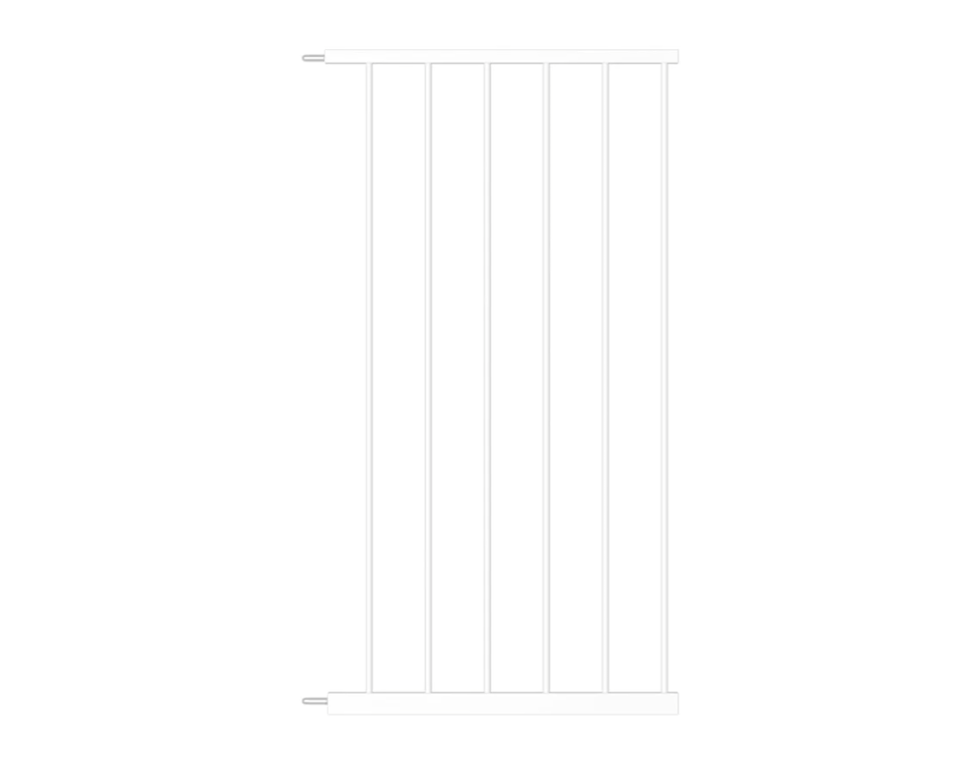 WAOWAO Triple Lock Baby Gate Extra Wide Pressure Mounted Walk Through Swing Auto Close Safety Black Metal Dog Pet Puppy Cat for Stairs,Doorways,Kitchen 25.59"-81.49" inch(White, 14.17"/36cm)