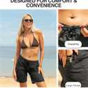 Kanu Surf Women's Marina UPF 50 Active Swim Board Short (Reg & Plus Sizes) (Black, S)