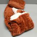 Walensee Sherpa Fleece Blanket (Throw Size 50x60 Rust) Plush Throw Fuzzy Super Soft Reversible Microfiber Flannel Blankets for Couch, Bed, Sofa Ultra Luxurious Warm and Cozy for All Seasons
