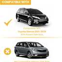 2PCS Cross Bar Roof Racks Compatible Toyota Sienna 2011-2020 with Raised Side Rails, 220LB Load Capacity, Luggage Cargo Rails Carrier Fits Bikes Kayaks Ski Tent Roof Box