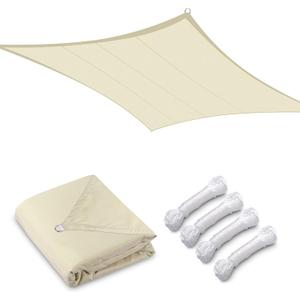 Yescom 1 Pack 16'x16' Square Sun Shade Sail Beige Top Canopy 97% UV Block Outdoor Patio Pool Garden Backyard